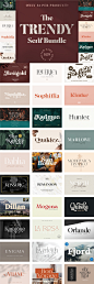 THE TRENDY SERIF FONT BUNDLE - 94% OFF