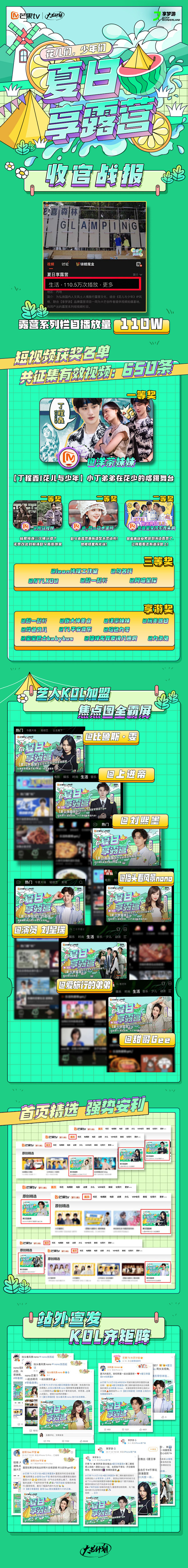 芒果TV 夏日享露营 综艺长图 收官战报...