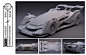 赛车灰模|3D建模|三视图|赛车|灰模-3D模型作品图片素材