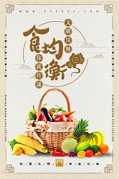 最新原创食堂文化宣传海报