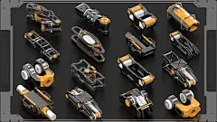 Hard Surface KitBash Vol 7 420 DETAILS