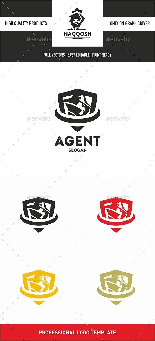 代理商标——抽象标志模板Agent Logo - Abstract Logo Templates机构代理,代理商标,应用,黑色,品牌,品牌 ...