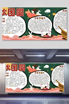 中秋节节日黑板报展板