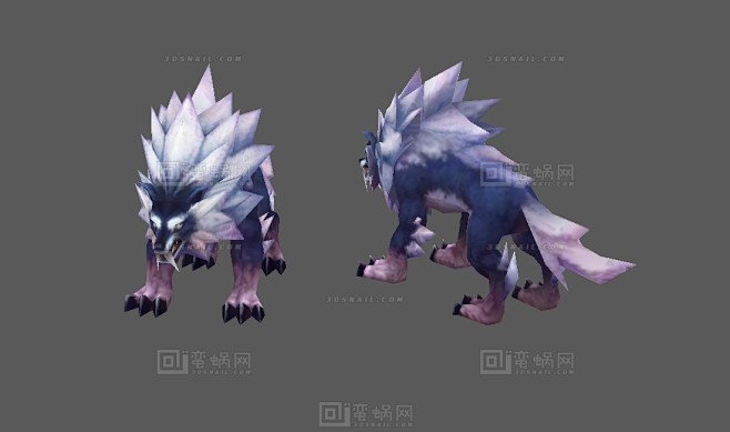 冰原狼，野狼，狼妖怪物3d模型 - 动物/宠物 - 蛮蜗网 - www.3dsnail.com