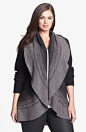 Eileen Fisher Shawl Collar Oval Cardigan (Plus Size) | Nordstrom