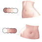 其中可能包括：three different types of breast shapes and their corresponding parts are shown in this image,