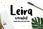 Leira - Hand Drawn Brush Font : Leira Extended Hand Drawn Font is a hand drawn brush uppercase font. This font has handwritten feel so it will give your designs personal touch. Bold characters will stand out and be easy to read. It's great for creating id