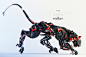 Cyber Panther : Wild hunter - robotic panther artwork was made for portfolio