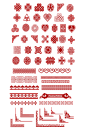 中国风花纹古典花纹边框分割线中国结