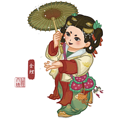 大口菠萝采集到江南百景图-Q版