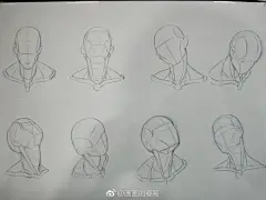 头部练习，分别是头部空间，脖子结构，五官地位，动物头骨，表情分析，这几天来，我好像有找到了青春的感觉，只是现在胖了好多。 ​​​​