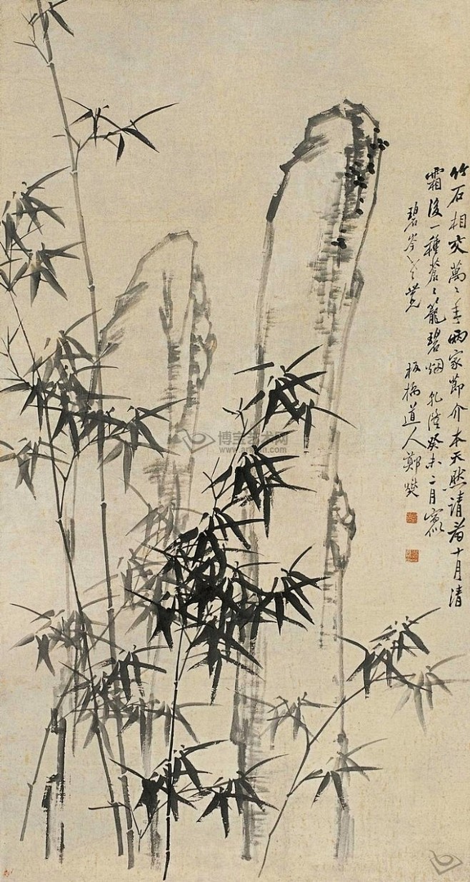 郑板桥 (1693-1765) 竹石图