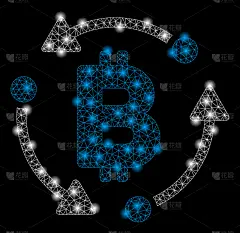 铁丝网,明亮,比特币,火炬塔,斑点,商务,脚踏车,几何形状,转,弯曲