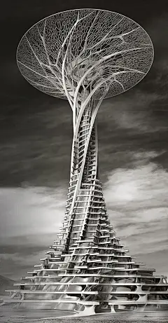Sand Babel - Solar-Powered 3D Printing Tower by Qiu Song, Kang Pengfei, Bai Ying, Ren Nuoya, &amp; Guo Shen » Yanko Design