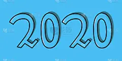贺卡,式样,乱画,2020,请柬,文字,蓝色背景,,事件,简单