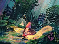 每日插画推荐超话插画家Lulu Chen的作品，配色丰富且散发魅力，部分作品有蜡笔的质感，作品带有童真的味道，非常丰富美好。作者主页—Be#儿童插画# ​​​​