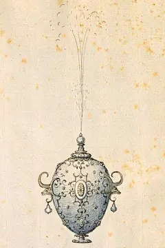 文艺复兴时期金银器，彩铅作品@CCI中国动漫插画