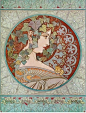 ART NOUVEAU ART print name La Lierre Ivy by by ArtdeLimaginaire