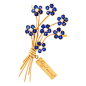 Van Cleef & Arpels Gold. Diamond and Sapphire Brooch