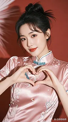 高清唯美手机壁纸：哇，小姐姐这旗...@静静幽香的动态