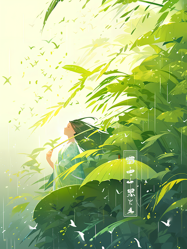 谷雨二十四节气海报背景图 (10)