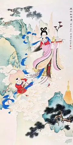 他画的《嫦娥奔月》，走进了千家万户！