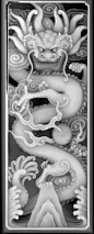 中式风格龙纹黑白浮雕画雕花|浮雕|浮雕灰度图|黑白|灰度图|精雕图|龙图腾|龙纹|神兽|中国风