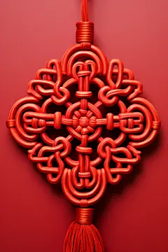 新年元素新年春节中国结摄影图