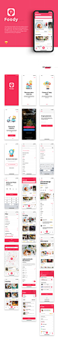 #美食APP模板#
时尚红色外卖订餐美食餐厅发现app ui源文件sketch psd模板