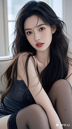 性感写真，长发，丝袜，高级感，漂亮美女，超清人像写真，性感，超清灵动，栩栩如生