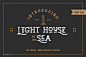 一款干净现代简洁的水手英文字体纹理版本LightHouse Sailor Rough 字体下载 