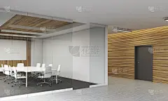 内部的会议室与海报