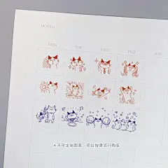 C03可爱卡通猫咪diy木质印章手帐手账学生文具相册日记贺卡片装饰-淘宝网