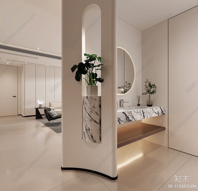 现代卫生间3D模型下载【ID:11328...