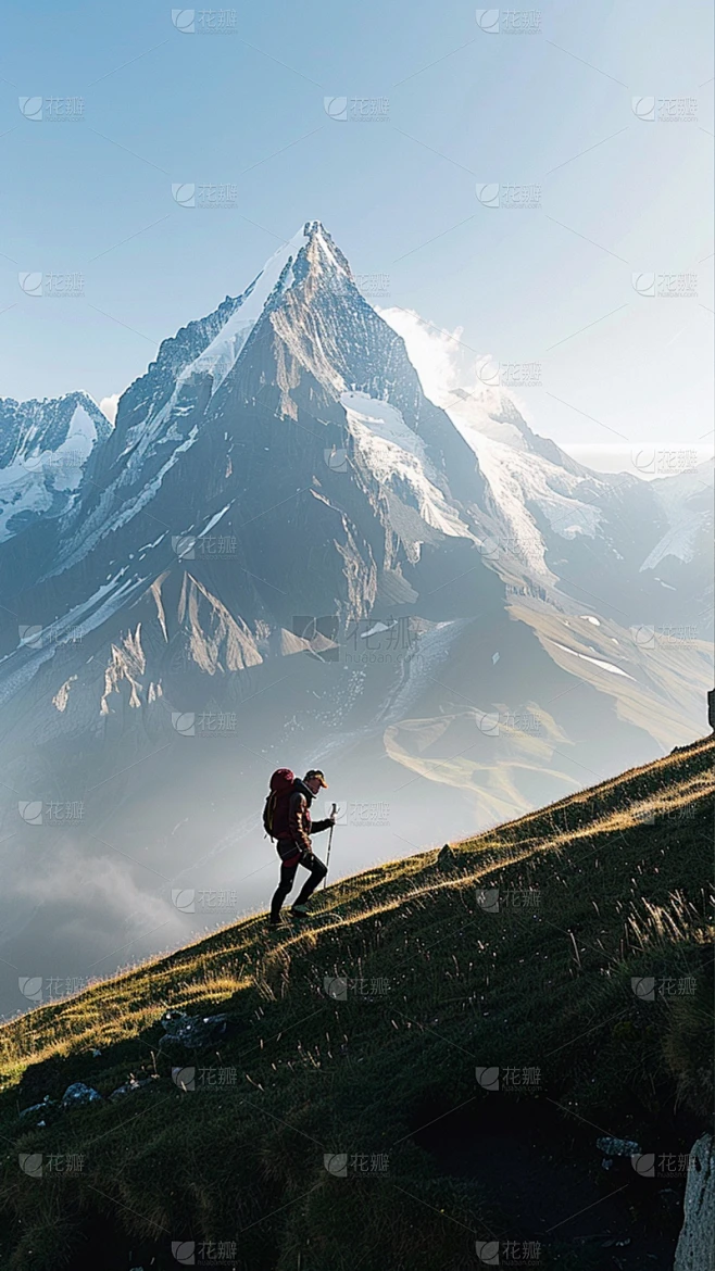 风光通用实景合成人物登山背景图片素材图片_运动/户外/鞋服-摄影图片素材-花瓣网