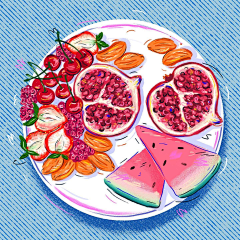 椰花糖采集到美食插画