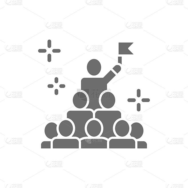 领导指挥，总统，领导灰色图标。