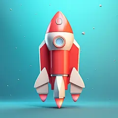 数字艺术图AI图火箭素材图