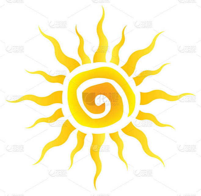 黄色太阳简单设计 