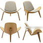 特价wegner shell chair北欧简约单人沙发椅 时尚创意休闲实木椅 卡斯摩 原创 设计 新款 2013