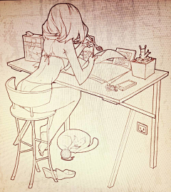 Albert—knag采集到基础线条素描速写（纸）