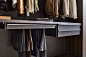 Corner walk-in wardrobe - Master Dressing - Molteni&C : Master Dressing is a walk-in closet system with wooden or eco-leather shelves, LED lighting and a wide range of interior accessories. Find out more!