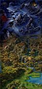 游戏美术资源 全景2.5D地图 国风游戏场景原画设定参考素材包-淘宝网