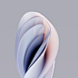 Photo a white and pink spiral object