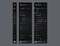 Sidebar Navigation (Dark) dark theme icon app minimalism nav navbar modal clean ui settings dark mode menu financial side menu spacing grid interface dashboard navigation sidebar