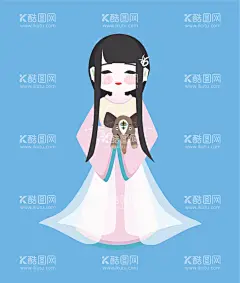 卡通古风女孩  - 源文件下载【酷图网】卡通,卡通女孩,手绘女孩,女孩矢量图,女,女孩插画,ip,古风女孩IP,古风女孩,可爱卡通女孩,卡通形象,粉色裙子女孩,女孩图片,漂亮女孩,女孩ip形象