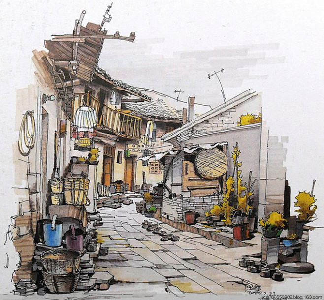 【图】【钢笔水彩】夏克梁建筑作品选 