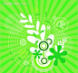 绿色动感发散花纹矢量素材 AIAI|背景|动感|发散|花瓣|流行元素|绿色|矢量|矢量素材|素材|藤|藤蔓|涂鸦|纹饰花纹|圆环