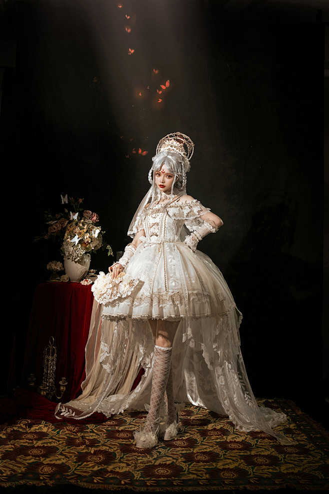 【5.20预约】九歌lolita＆阴阳师合作花嫁 蝶羽光迹华丽JSK优雅-淘宝网-花瓣网