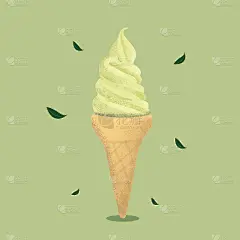 绿茶冰淇淋